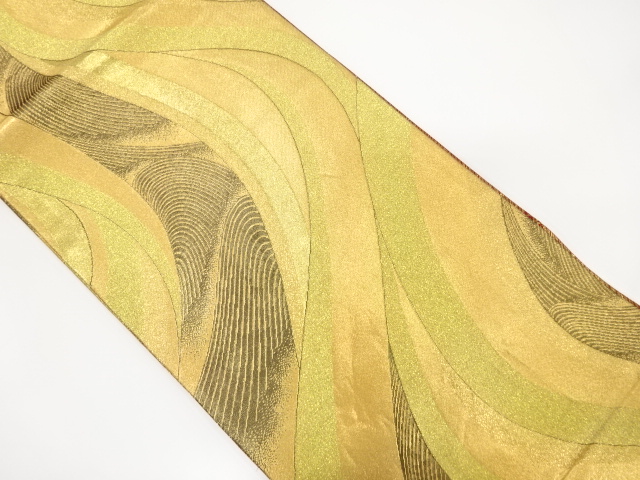 流水模様織り出し袋帯